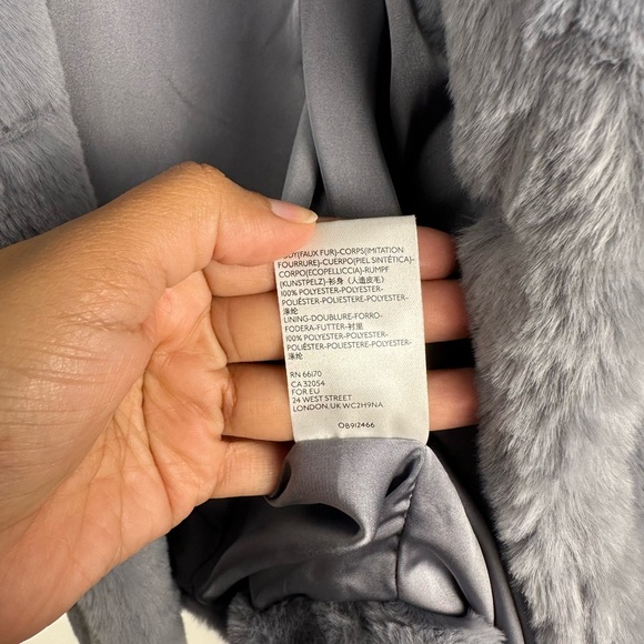 Free People Kate Faux Fur Double Breasted Jacket Blazer Women’s Sz XS - Picture 12 of 13